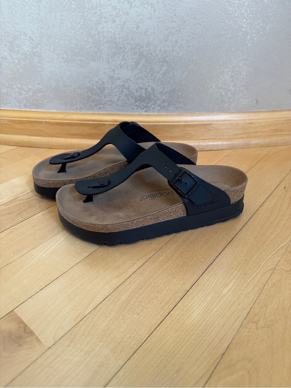 Papillio by Birkenstock Flip Flop Sandal, Platform, Black, Size 37